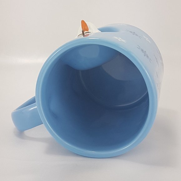 NWT DISNEY Olaf Mug Teacup I Like Warm Hugs Spinner Mug Olaf Snowman Blue - Picture 14 of 16